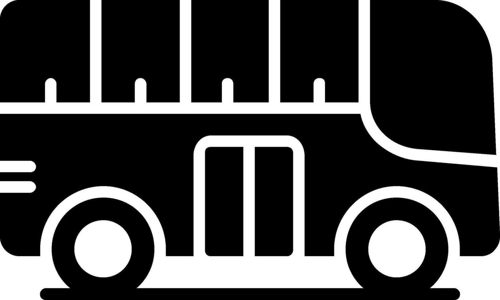 City Bus Glyph Icon Design vector