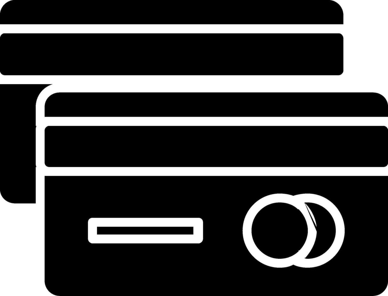 Credit Cards Glyph Icon Design vector