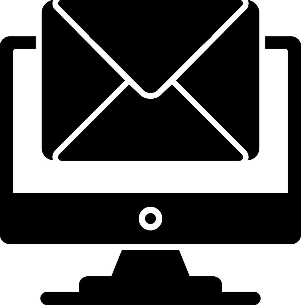 Mail Glyph Icon Design vector