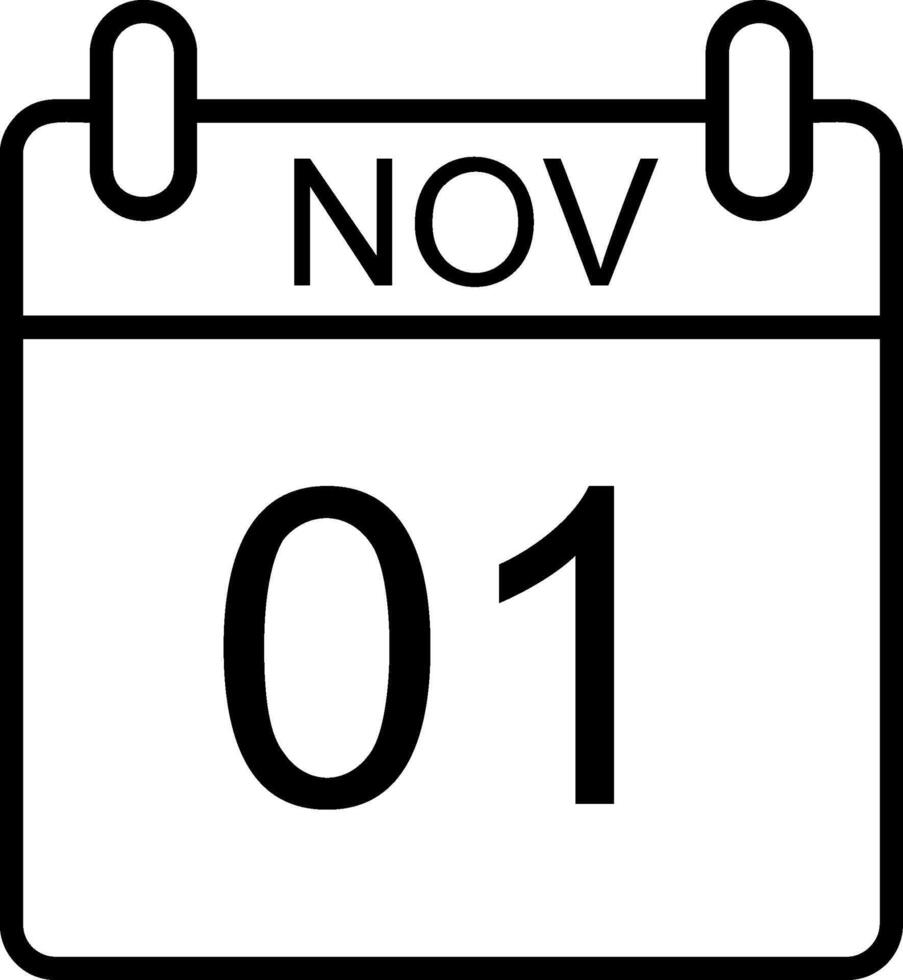 November Line Icon Design vector