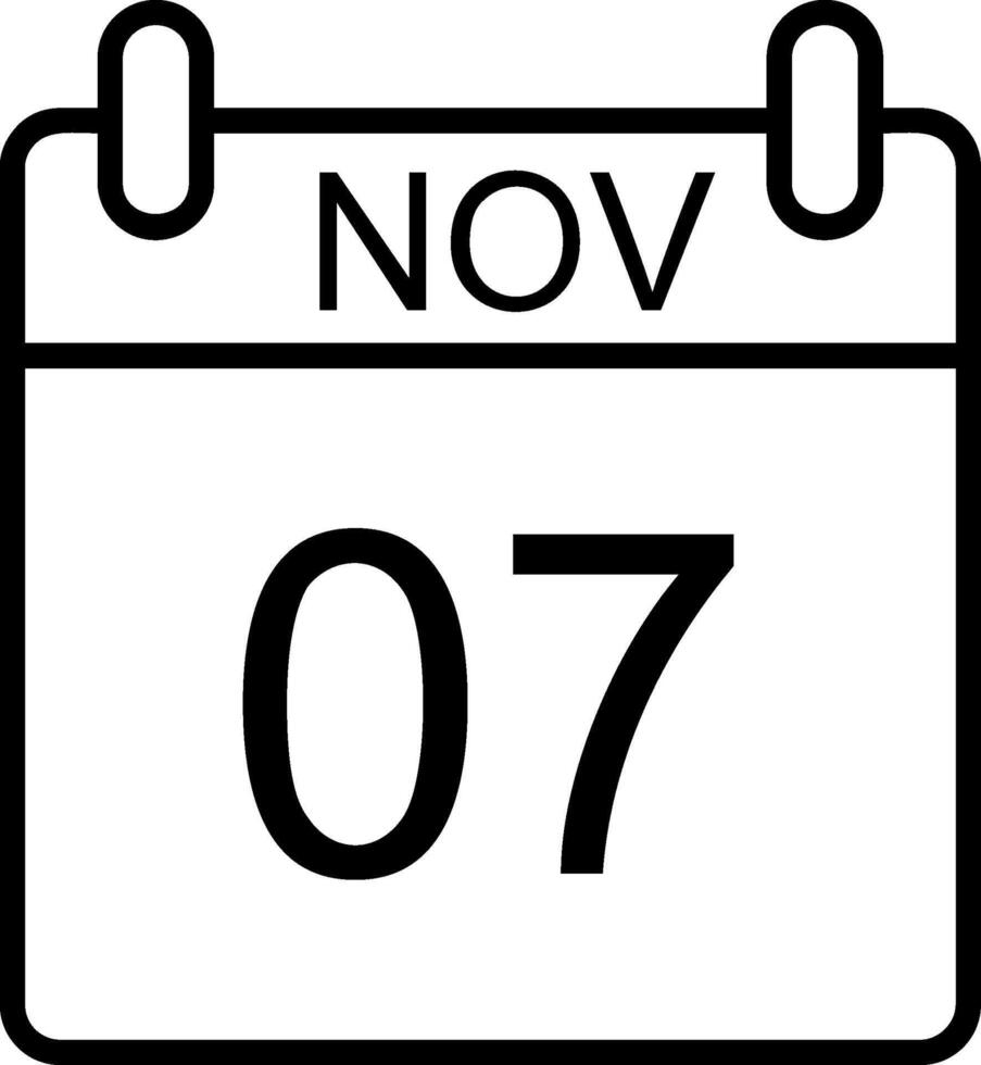November Line Icon Design vector