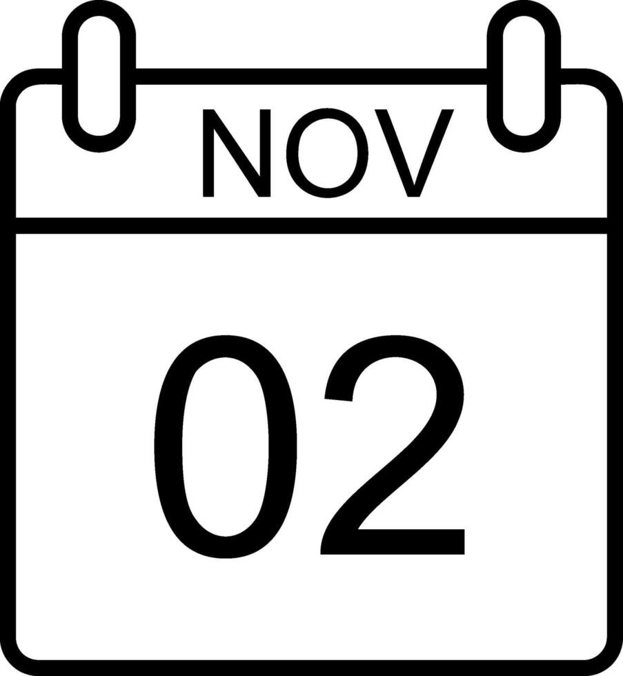 November Line Icon Design vector