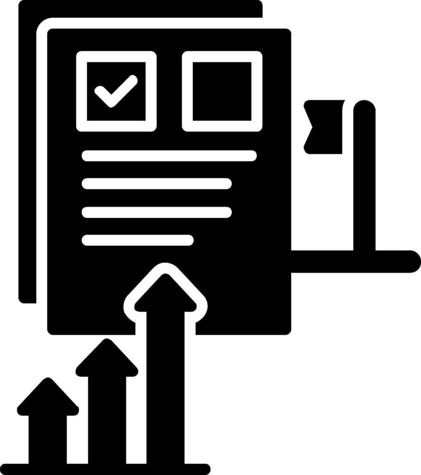 Success Mission Glyph Icon Design vector