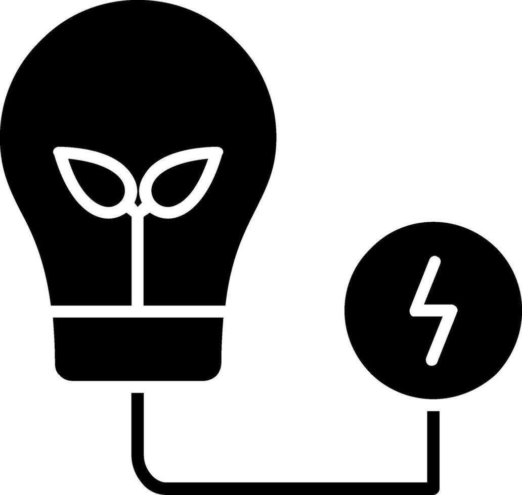 Eco Light Glyph Icon Design vector
