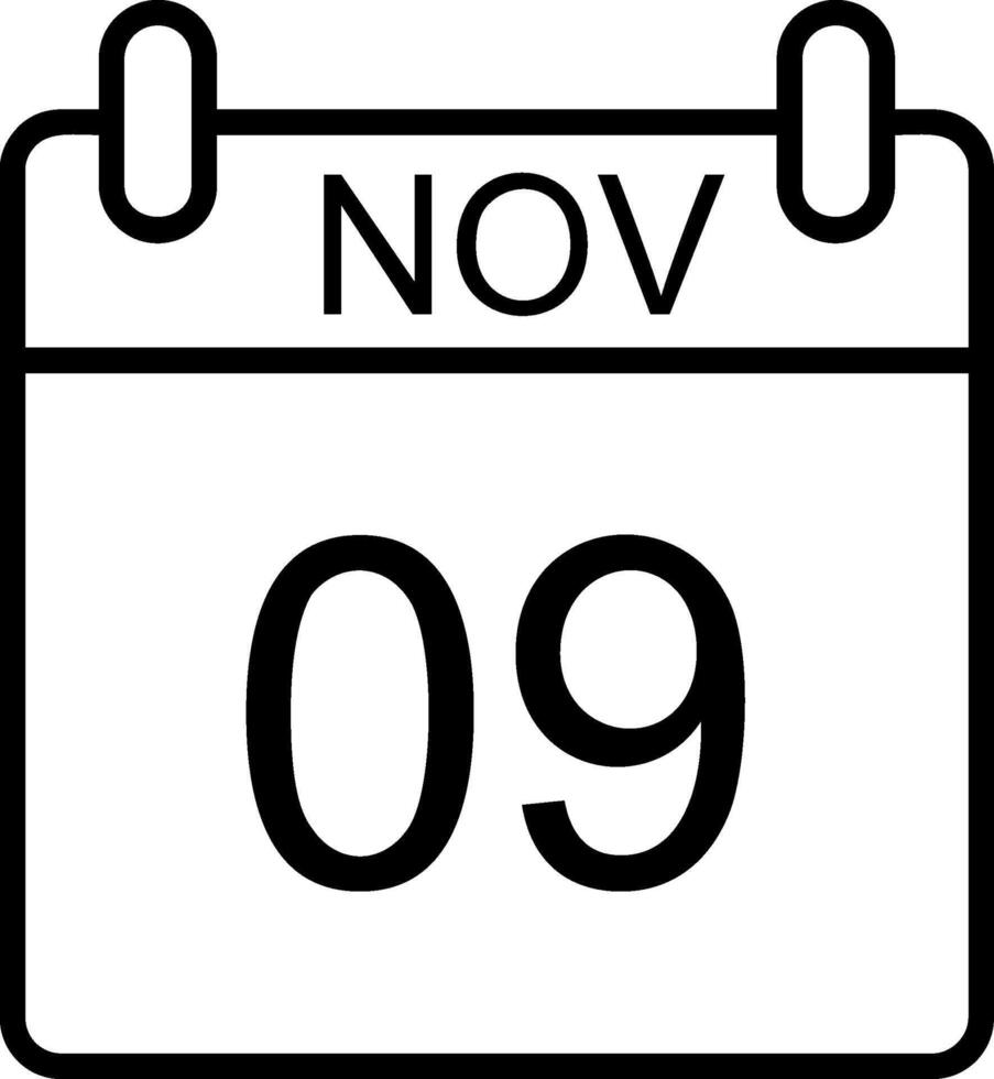 November Line Icon Design vector