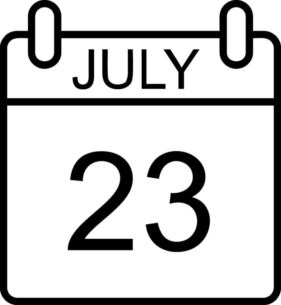 July Line Icon Design vector
