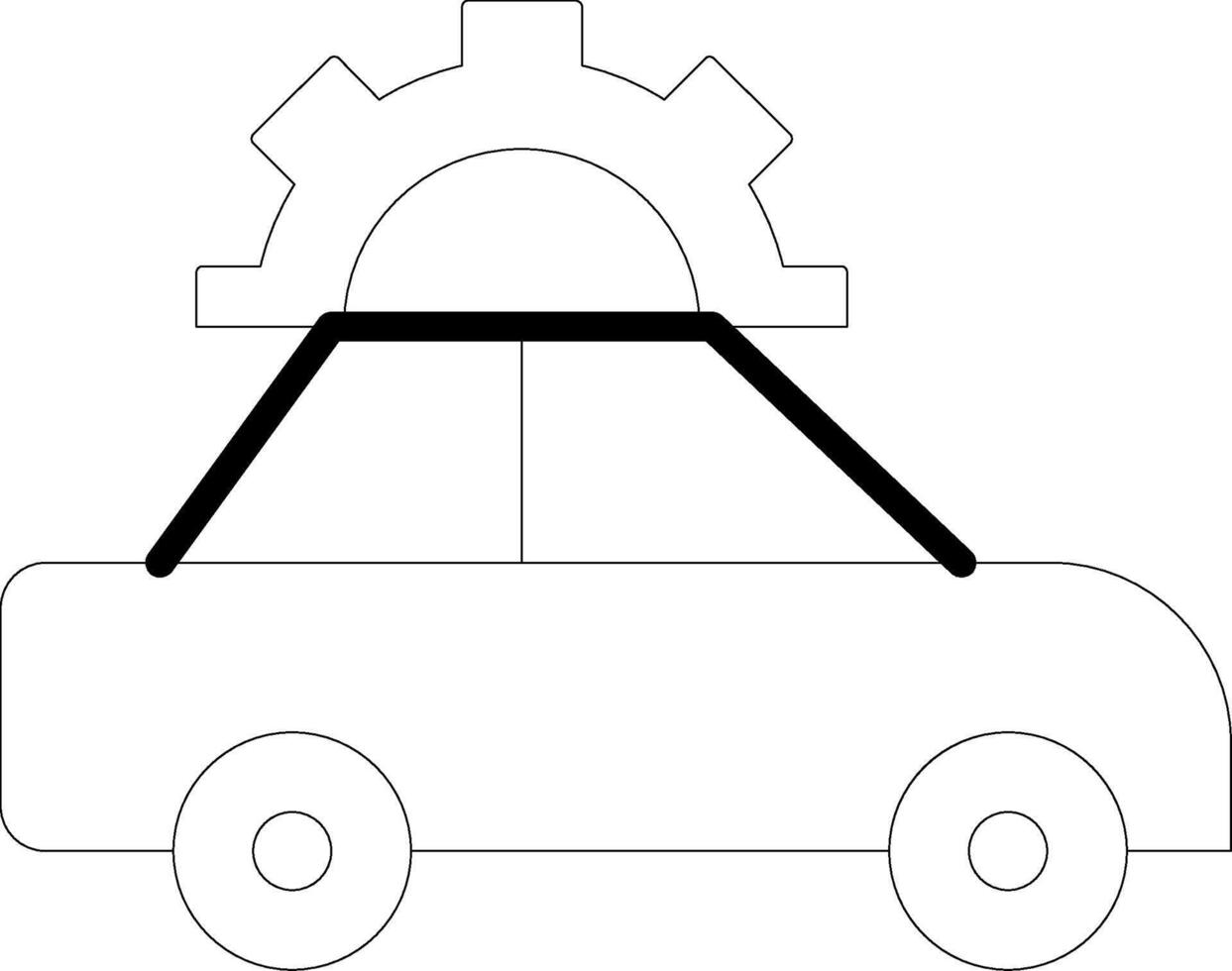 coche reparar línea icono diseño vector