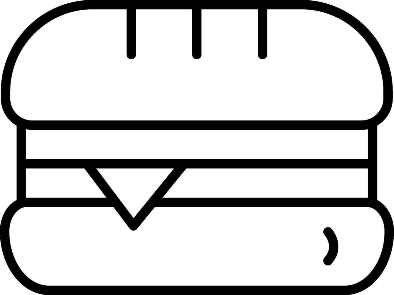 Sandwhich Line Icon Design vector