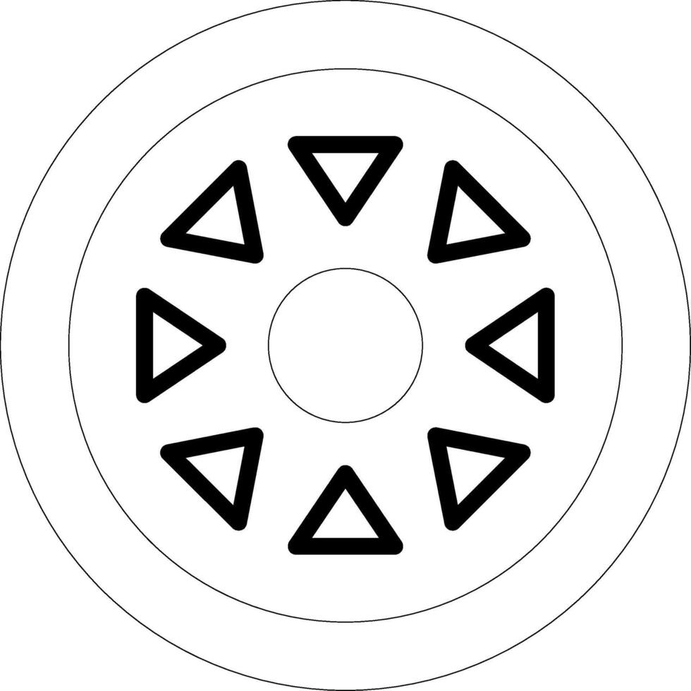 Rim Line Icon Design vector