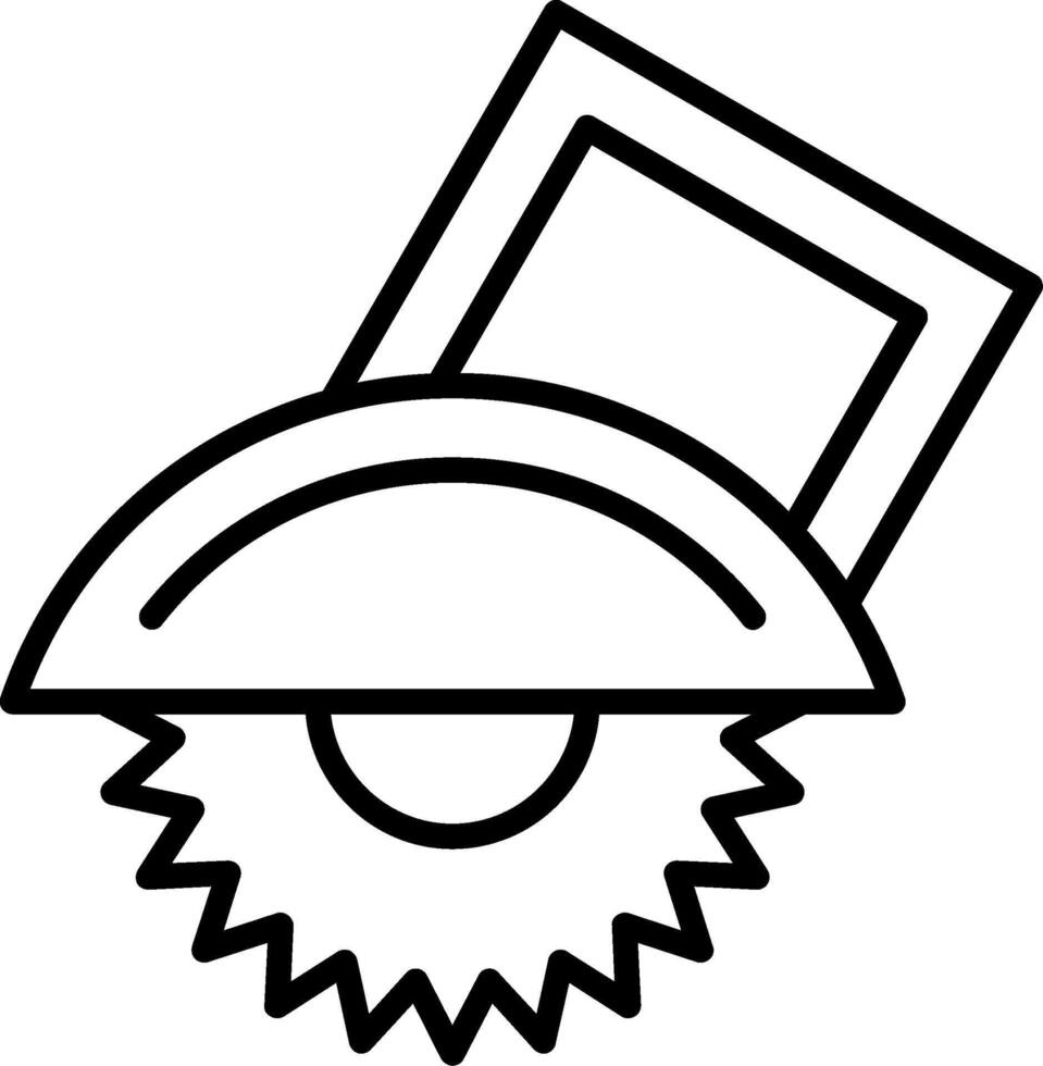 Power Saw Line Icon Design vector