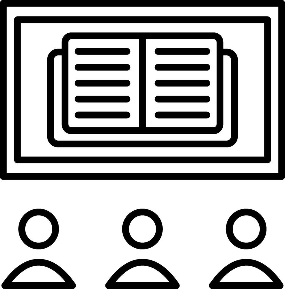 OnLine Multi Circle Learning Line Icon Design vector
