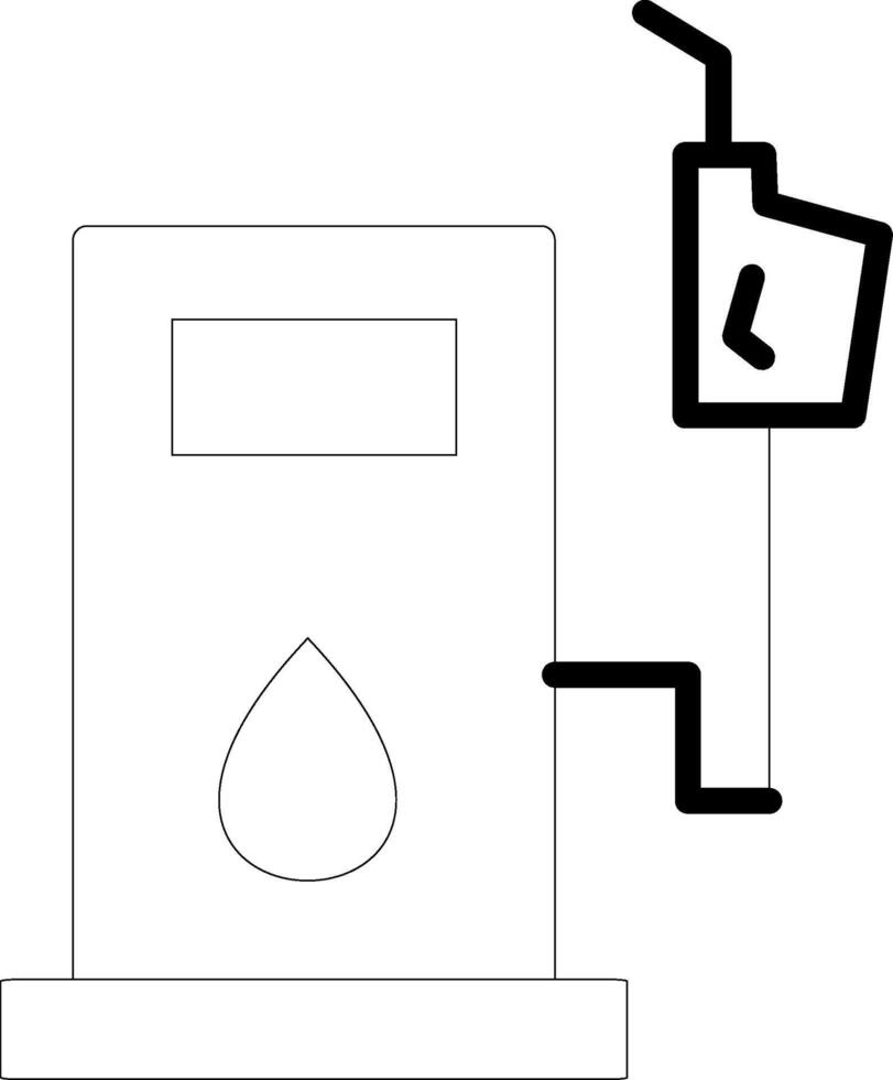 gasolina estación línea icono diseño vector