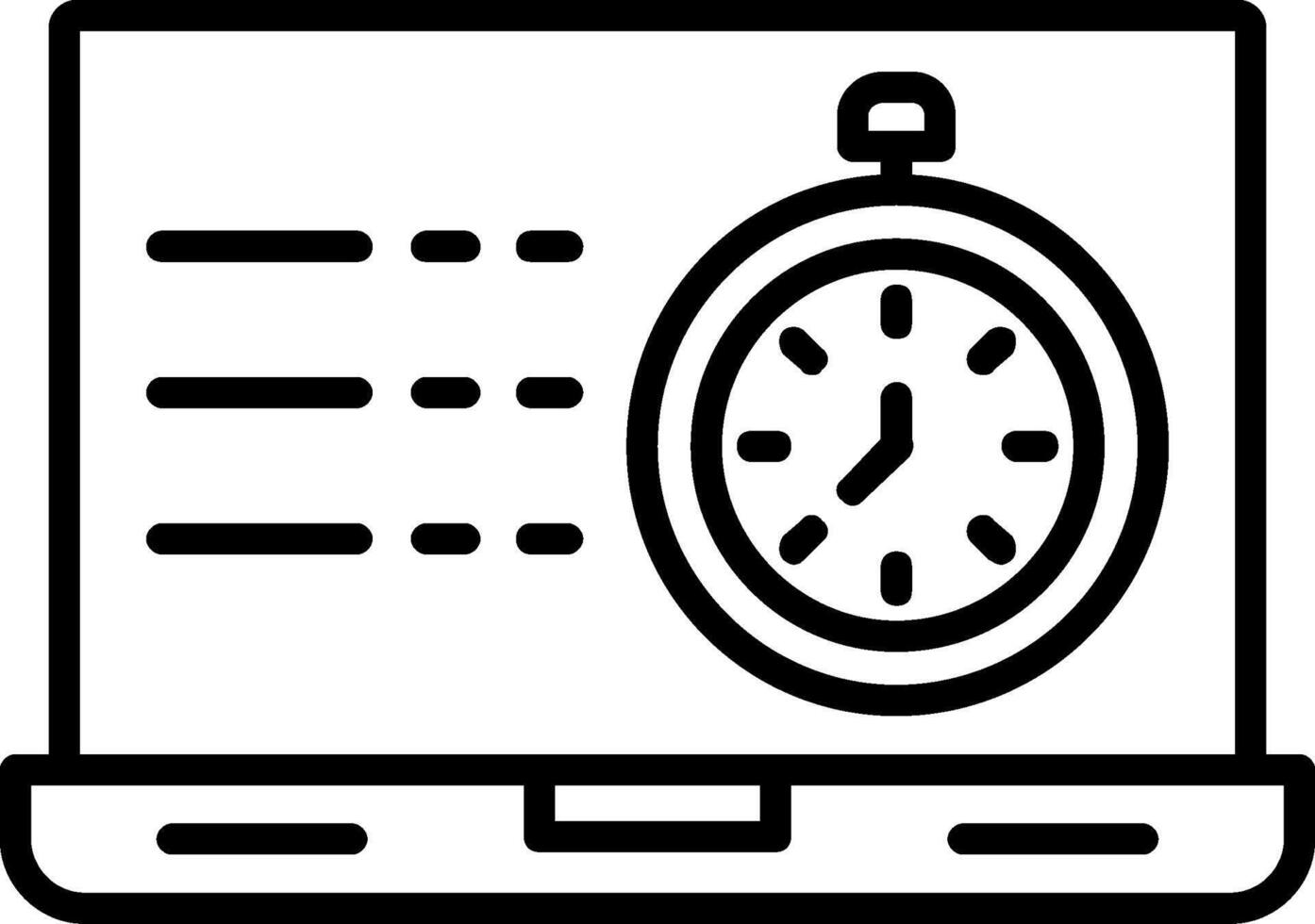 Temporizador línea icono diseño vector