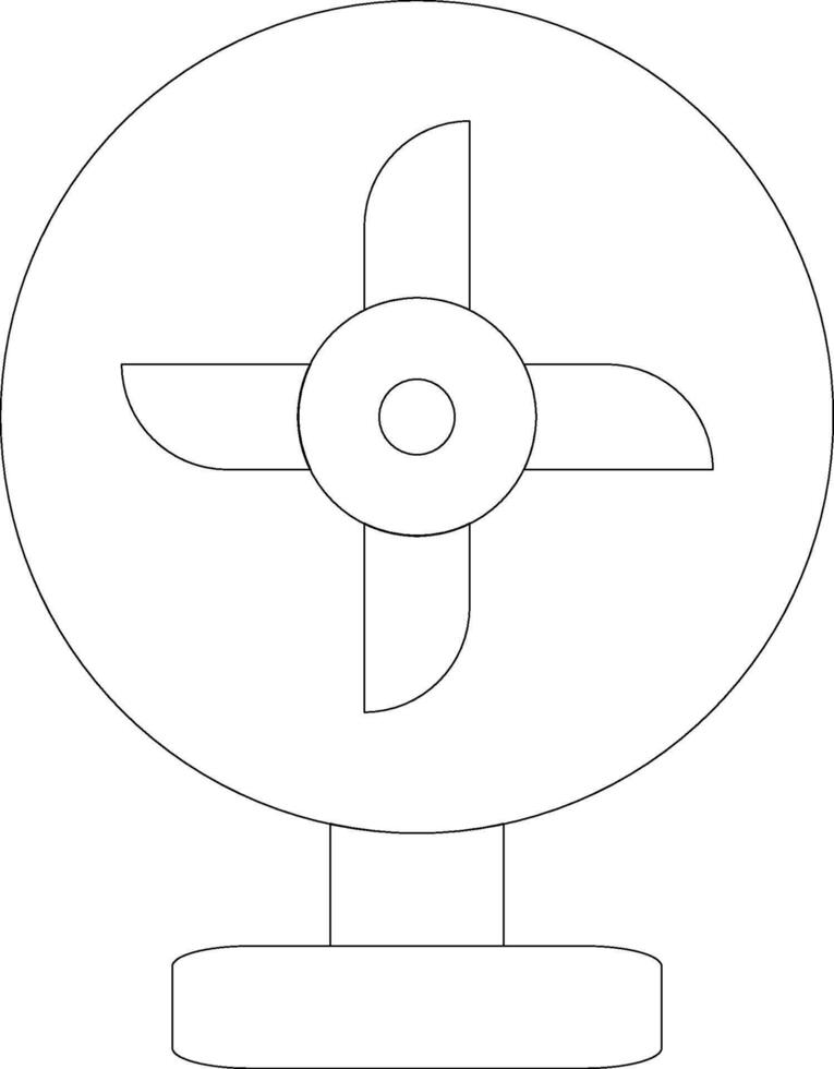 Cooling Fan Line Icon Design vector