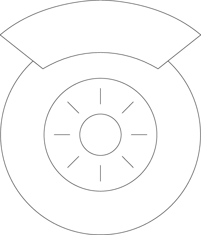 Brake Disc Line Icon Design vector