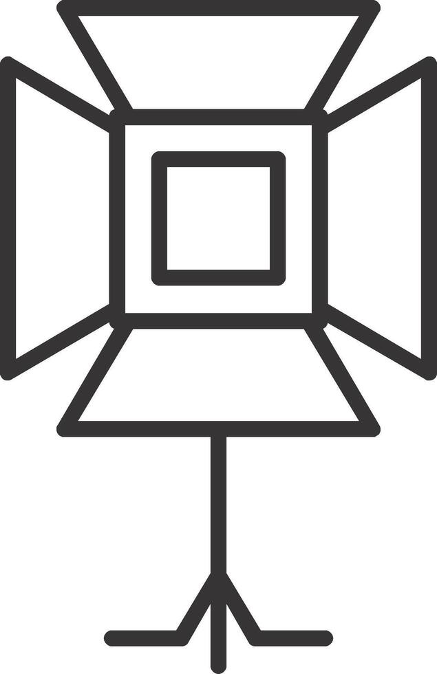 Spotlight Line Icon Design vector