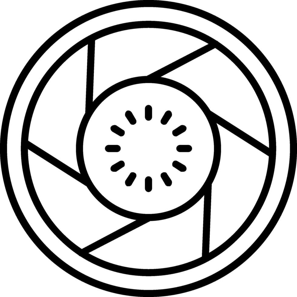 Lens Line Icon Design vector