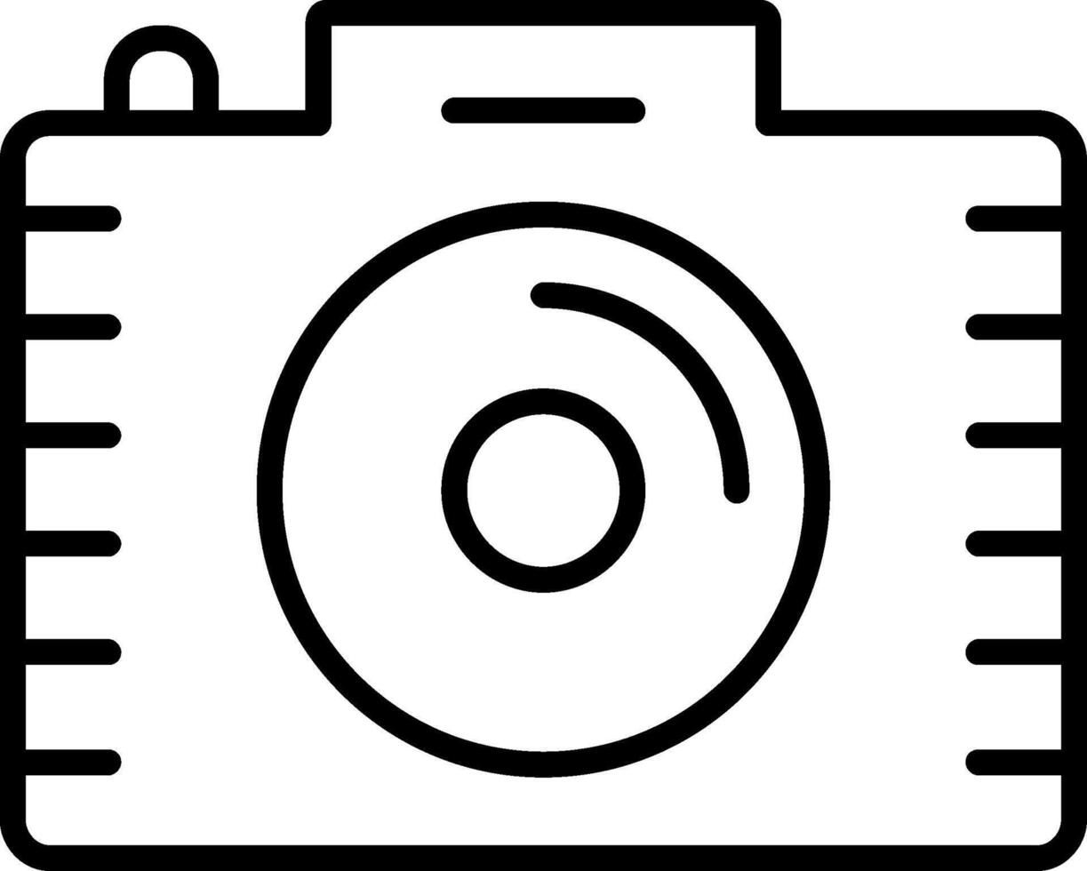 fotografía línea icono diseño vector