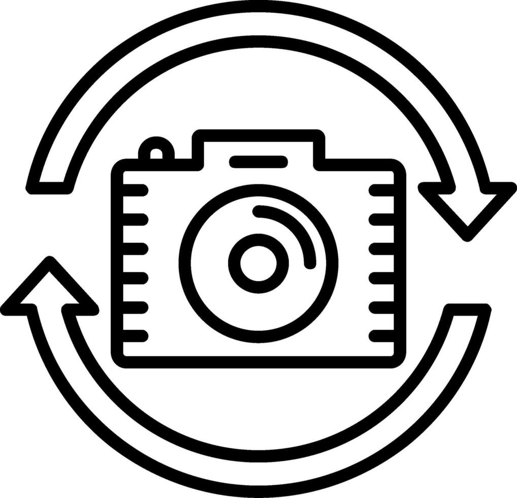 Switch Camera Line Icon Design vector