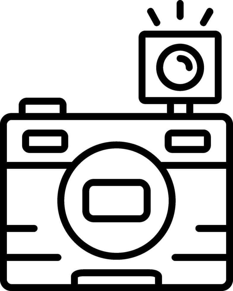 Photo Line Icon Design vector