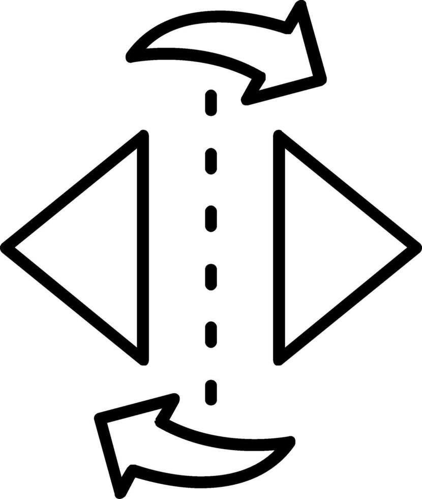 Reflect Line Icon Design vector