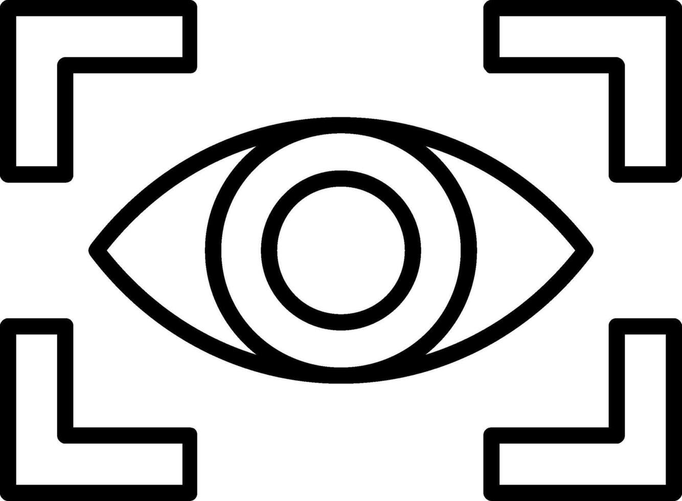 Vision Line Icon Design vector