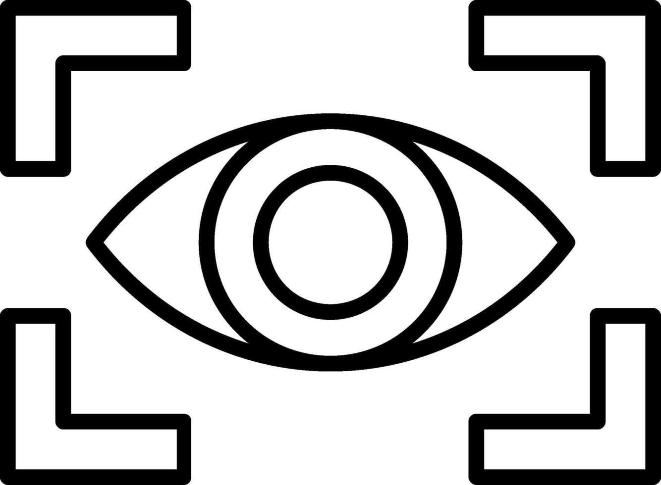 Vision Line Icon Design vector