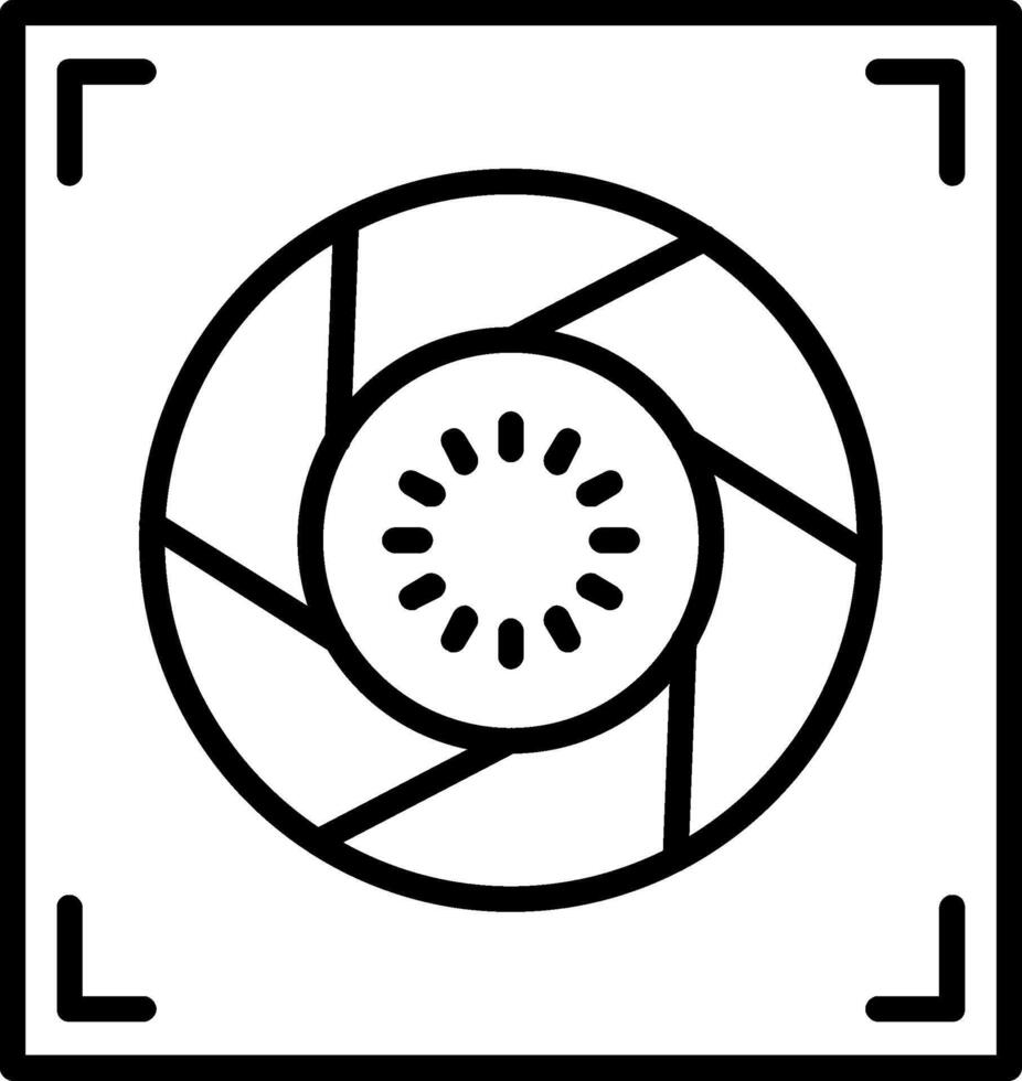 Aperture Line Icon Design vector