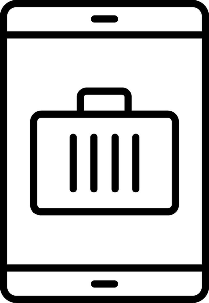 Mobile Line Icon Design vector