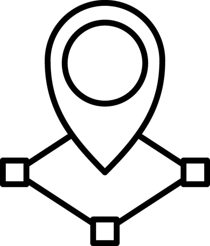 Location Line Icon Design vector