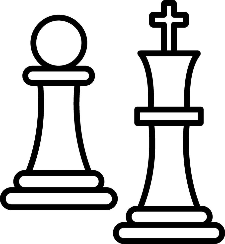 Chess Line Icon Design vector