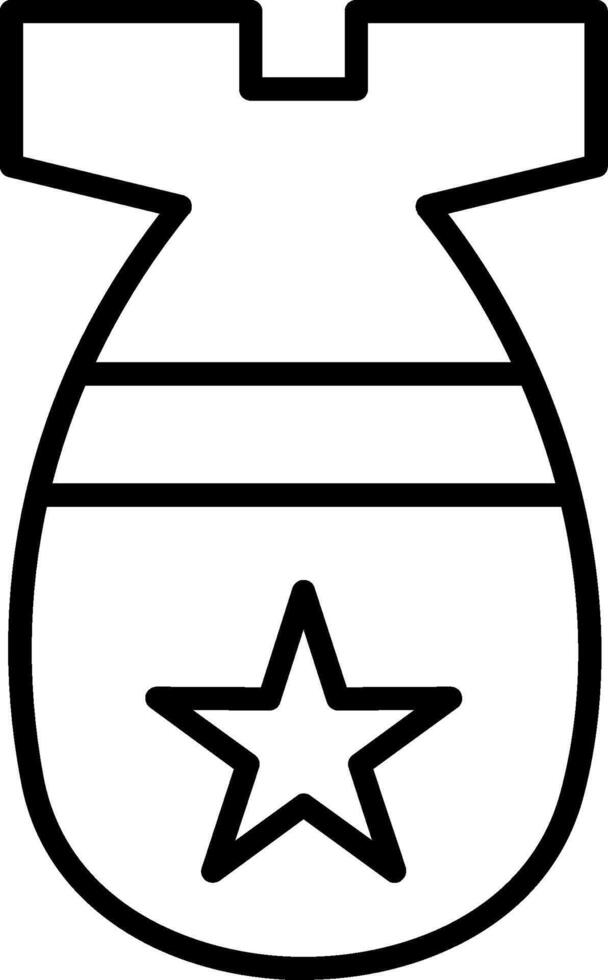 Bomb Line Icon Design vector