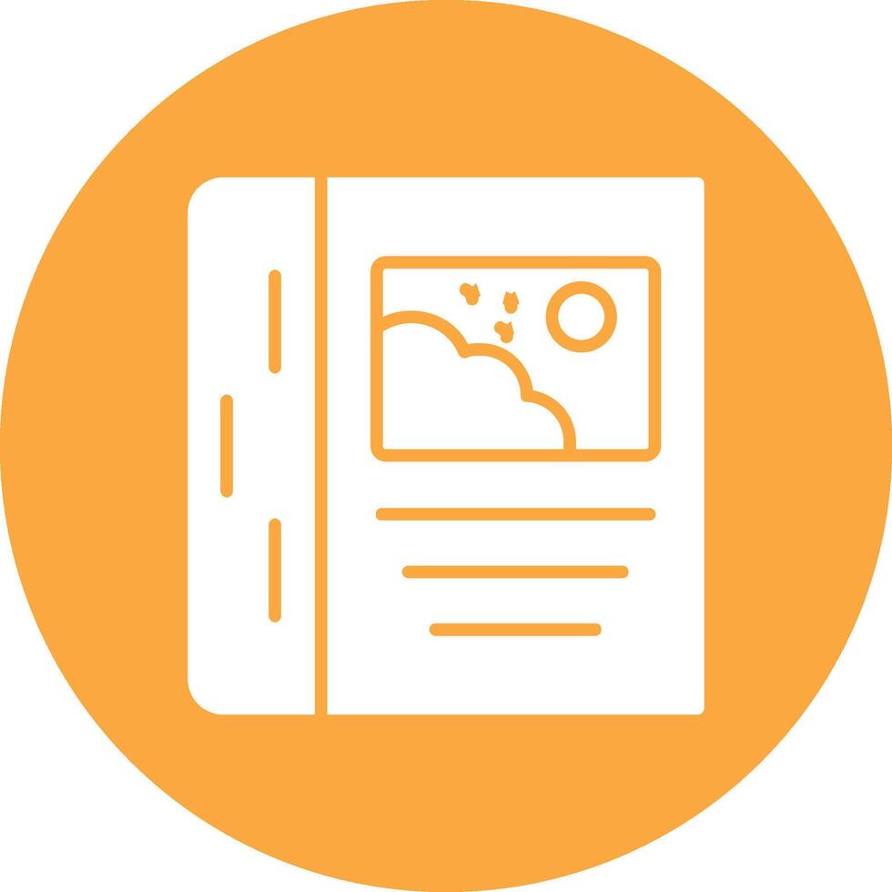 Book Glyph Multi Circle Icon vector