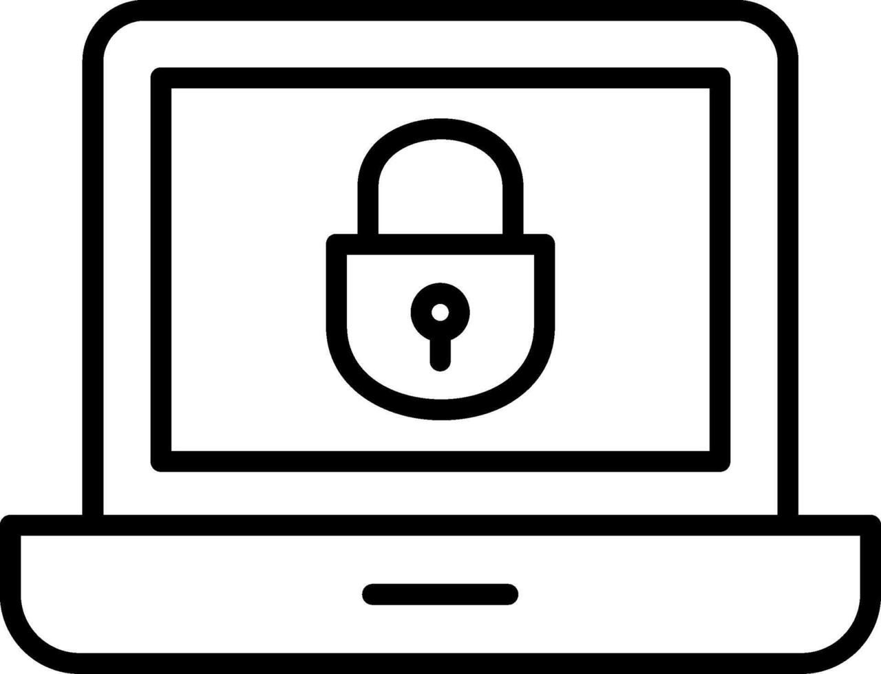 Laptop Line Icon Design vector