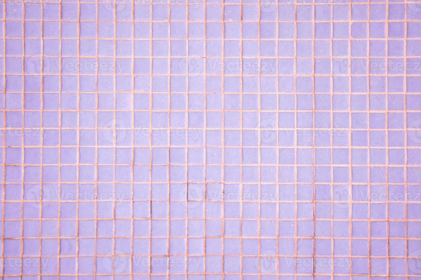 lilac tile wall, abstract pattern mosaic background, textured wall or floor photo