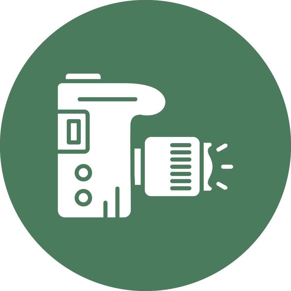 Photo Glyph Multi Circle Icon vector