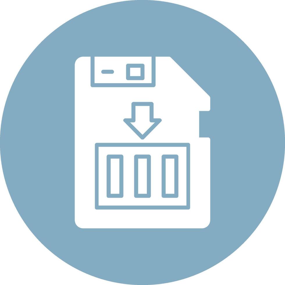 Sim Card Glyph Multi Circle Icon vector