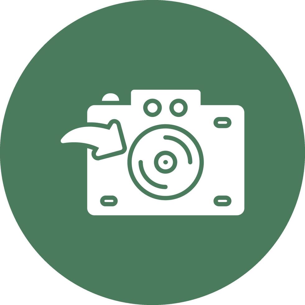 Camera Glyph Multi Circle Icon vector