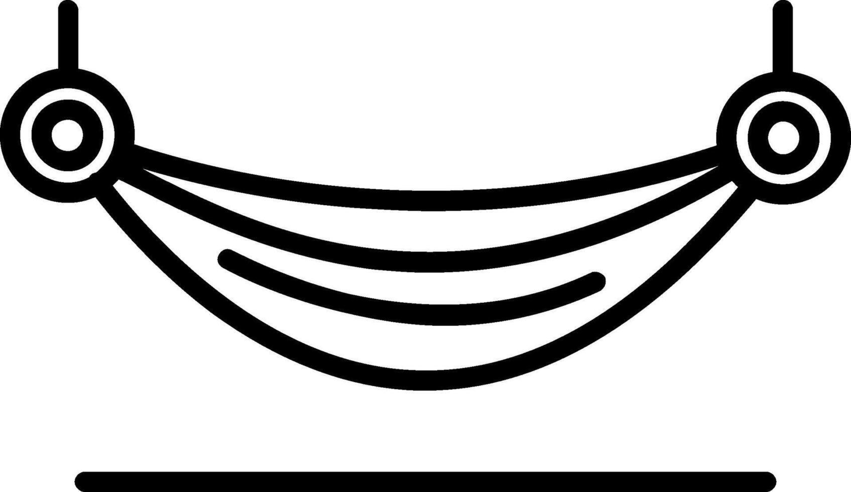 Hammock Line Icon Design vector