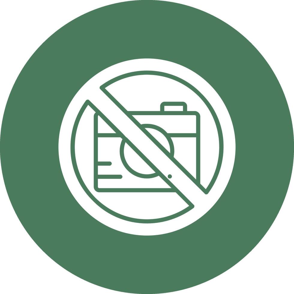 No Photo Glyph Multi Circle Icon vector