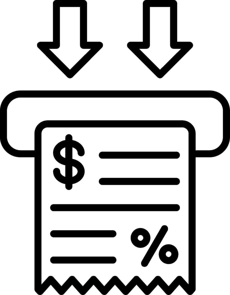 Invoice Line Icon Design vector