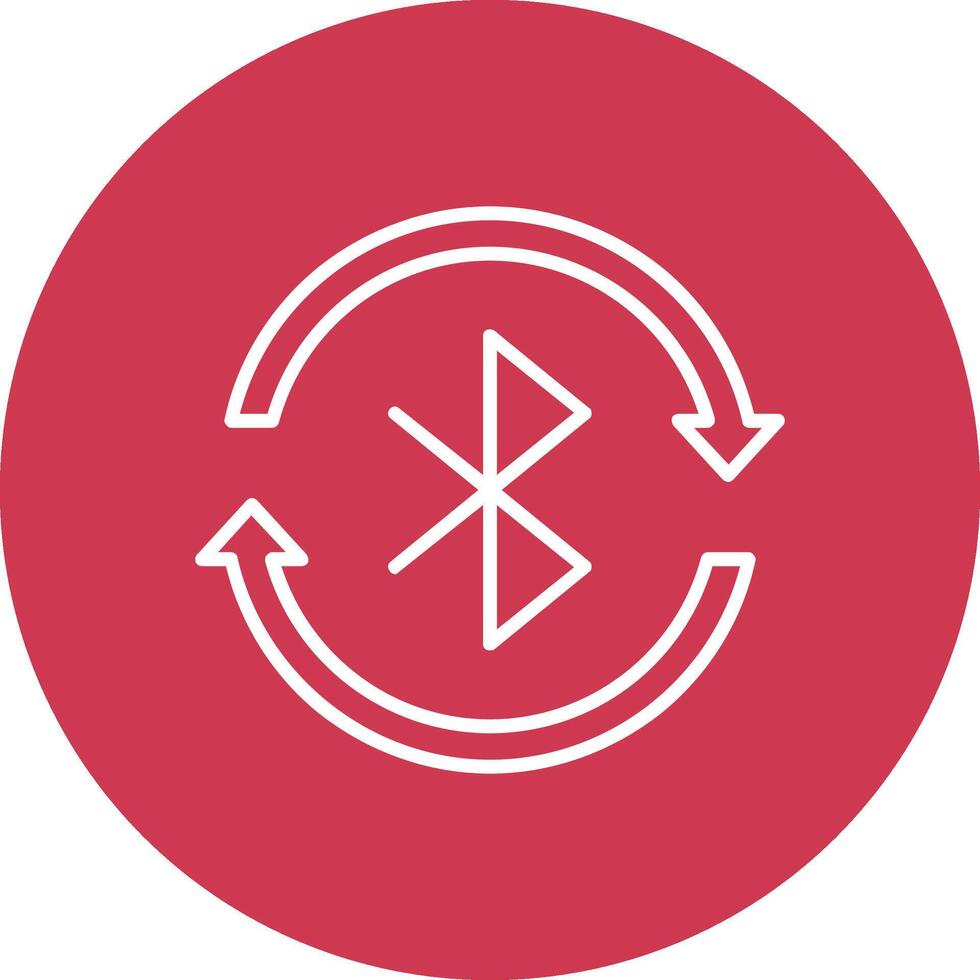 Bluetooth Line Multi Circle Icon vector