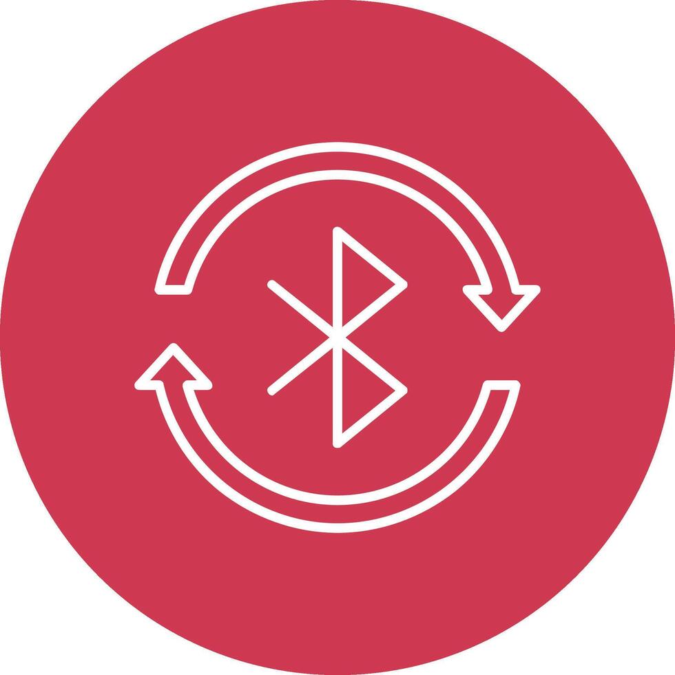 Bluetooth Line Multi Circle Icon vector