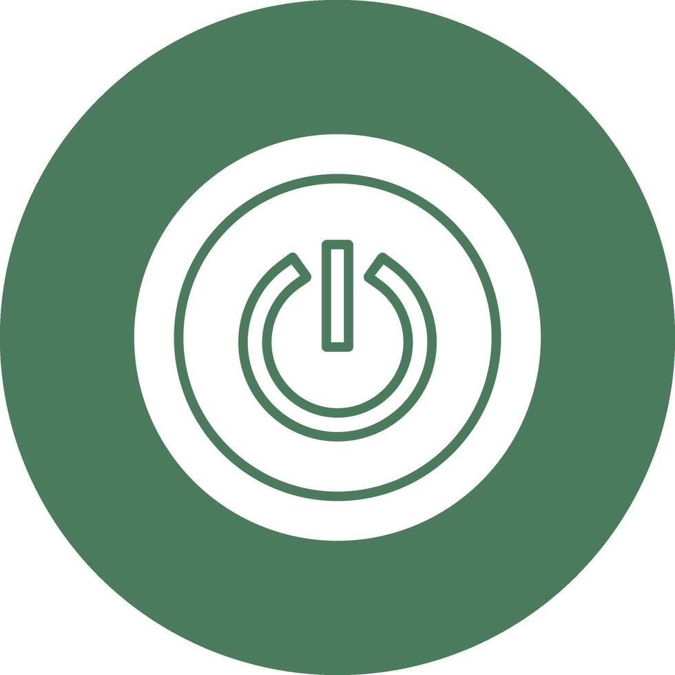 Power Button Glyph Multi Circle Icon vector