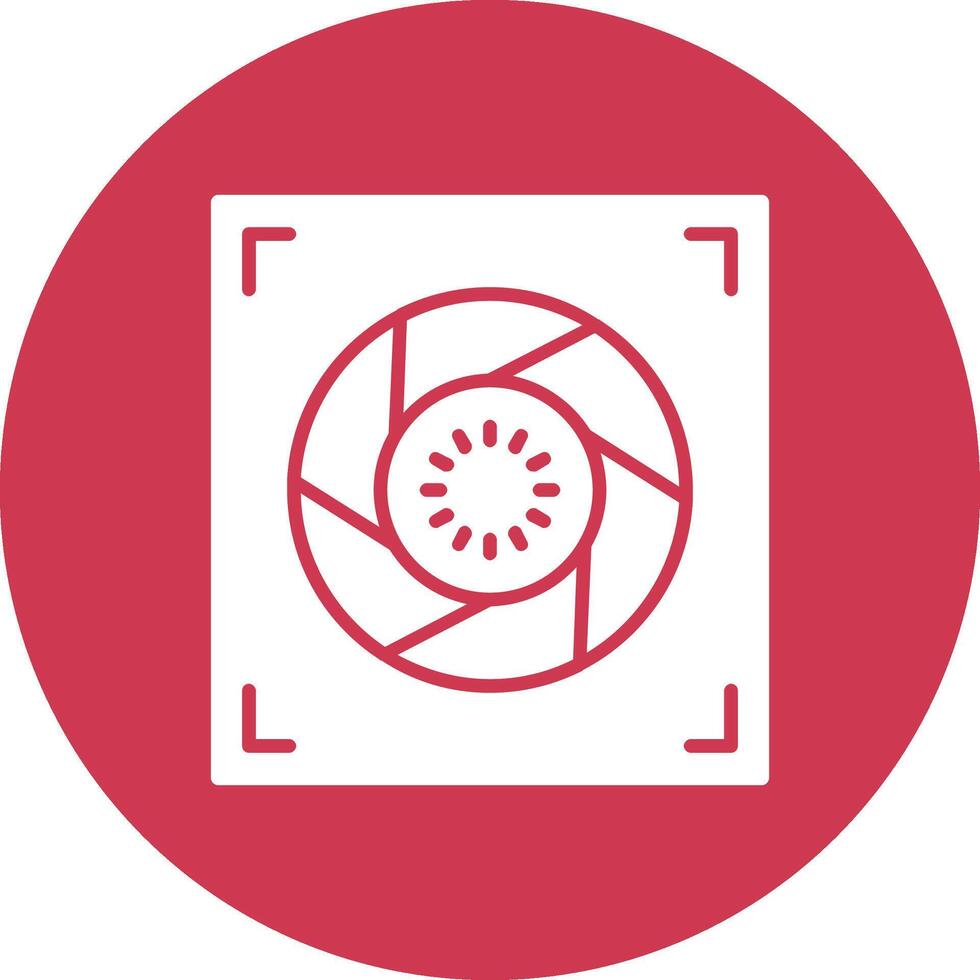 Aperture Glyph Multi Circle Icon vector