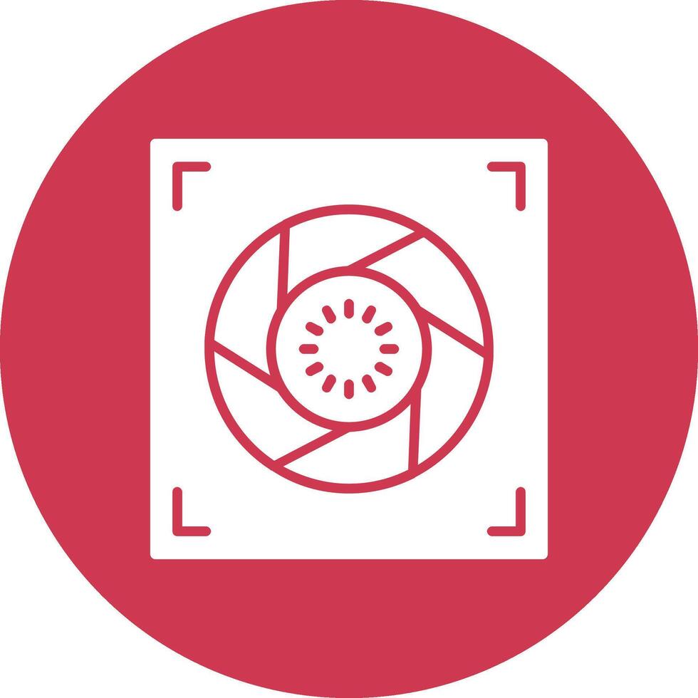 Aperture Glyph Multi Circle Icon vector