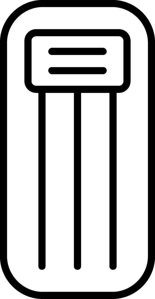 Beach Mattress Line Icon Design vector
