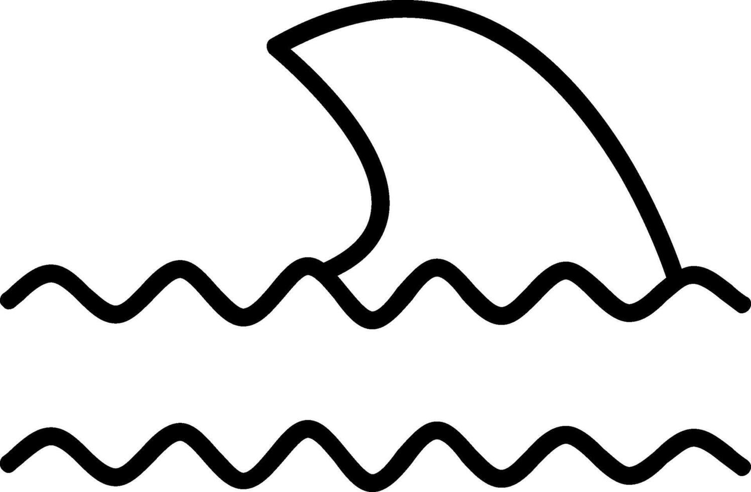Ocean Waves Line Icon Design vector