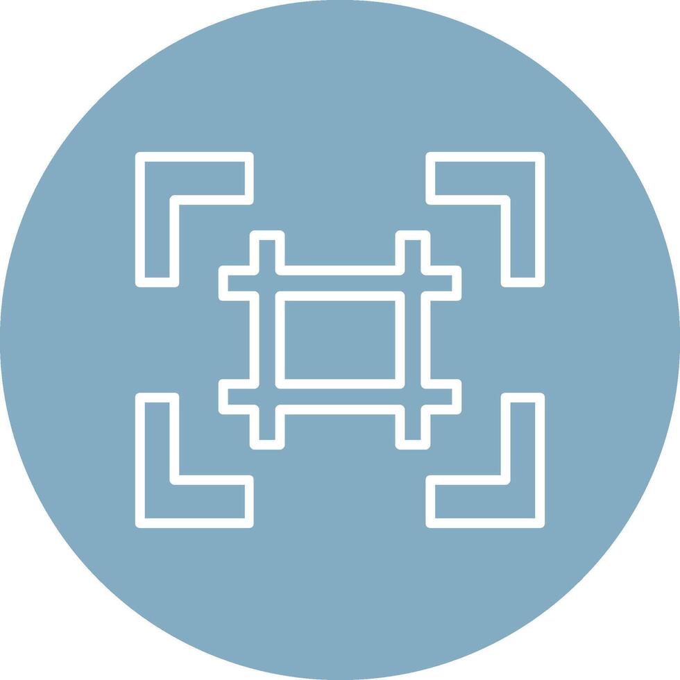 Grid Line Multi Circle Icon vector
