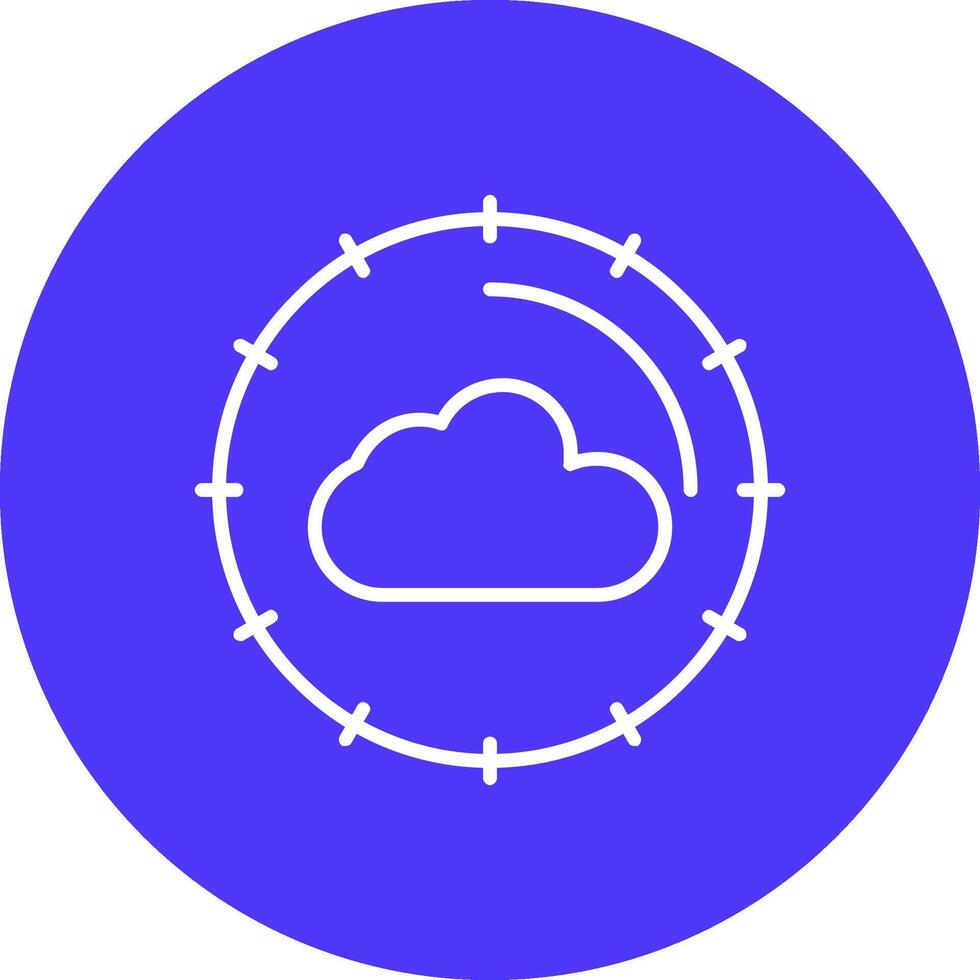 Cloud Computing Line Multi Circle Icon vector